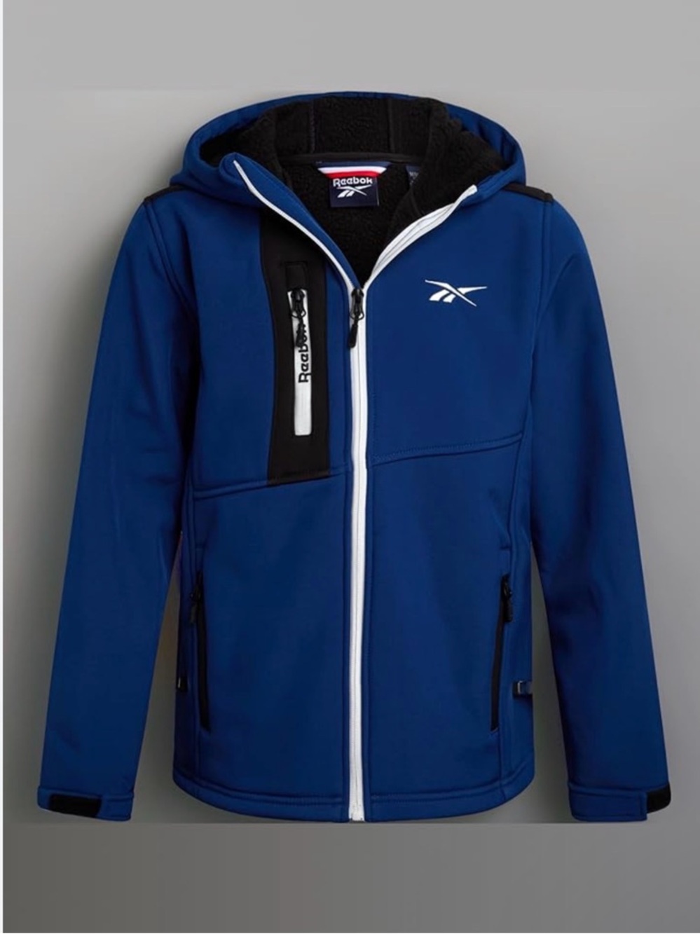 Reebok Water Resistant Sherpa Fleece Lined Softshell Winter Jacket 5/6 NWT